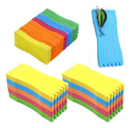 50-pack - Fiskrullar för förvaring av fiskelinor och krokar, fisketillbehör 6 x 14 cm (slumpmässig färg)