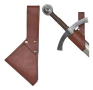 Universellt Svärdbälte i Läder, Läderhölster för Medeltida Svärd, Riktiga Vapen, Fantasidolkar, Samurajkatanas, Vikingayxor och Mer