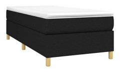 Maison Exclusive - Sängbotten med lameller och madrass Svart 100x200 cm Tyg