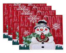 Julbordsunderlägg - 4-pack - Julstämning - Vattentäta & värmebeständiga - 25x35 cm - Perfekt för julbord och fest
