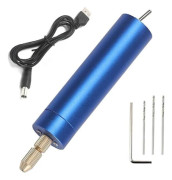 Mini Elektrisk Borrmaskin USB DC 5V Elektrisk Handborrmaskin Portabel Borr-Kit (Blå)