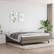 Maison Exclusive - Sängbotten med lameller och madrass Taupe 180x200 cm Tyg