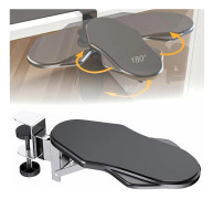 Skrivbordsförlängare, armbågsstöd, 180° vridbar och justerbar, 90° hopfällbar, hopfällbart armbågsstöd för skrivbord, clip-on handledsstöd tillbehör, 1-pack