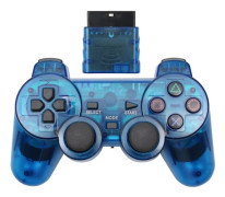 Svarta 2-pack Trådbundna Spelkontroller för PS2-konsol med Dubbel Vibration, Plug and Play