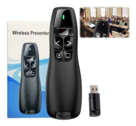 Presentation Clicker, Trådlös Presentatör, Trådlös Presentation Clicker, Kompatibel med flera system, Lätt att använda, Med laserpekare, svart