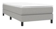 Maison Exclusive - Sängram med fjädrar ljusgrå 90x200 cm tyg ljusgrått