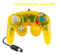 Transparent Gul GameCube Trådbunden Handkontroll, Kompatibel med Wii och Klassiska NGC-spel