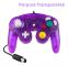 Transparent Lila GameCube Trådbunden Handkontroll, Kompatibel med Wii och Klassiska NGC-spel