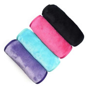 4-pack - Mjuka rengöringsservetter för ansiktet i mikrofiber - Luddfritt, bekvämt och hudvänligt - Finns i svart, lila, rosa och grönt.