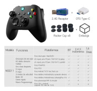 Svart PC Trådlös Bluetooth-handkontroll med mekaniska triggers och gyroskop, kompatibel med Windows 7 / 10