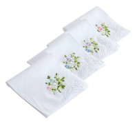 Broderad damhandduk spets set 8 st