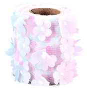 Blommor Tyllrullar 8cm 10yd Utsökt Ljus Vacker DIY Flexibel Bred Användning Tyllrulle Spole Tyg Gradient Lila