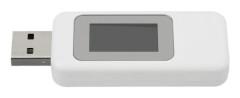 USB Strömdetektering Direktavläsning Enkel Visning Strömavstängning Lagringsfunktion Strömanalysator Vit