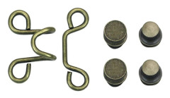 2st justerbara knappstift Knappklämma BRONS L Bronze L