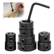 Borrdjupsspärr 8 st Djupstopp Borrkronans Positioneringsring Krage Ring Positioner Med Insexnyckel För Borrkronor Konsekvent Borrning-3-16mm