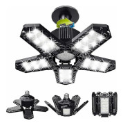 Garage LED-ljusset - 120W - 12000lm - Verkstadslampa - Deformerbara taklampor - E26/E27 paneler - 1 Lampa