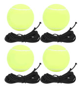 4 st Högelastisk Tennisboll med Gummiband Sport Träningsbälte Lina
