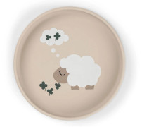 Done by Deer - Silicone StickStay plate - Tiny farm Sand - 18 x H 3 cm
