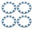 4ST WS2812 5050 RGB LED Ring Panel 12 Bit Smart Fullfärg Hög Ljusstyrka Rund Lampa 5V
