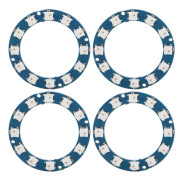 4ST WS2812 5050 RGB LED Ring Panel 12 Bit Smart Fullfärg Hög Ljusstyrka Rund Lampa 5V