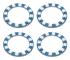 4ST WS2812 5050 RGB LED Ring Panel 12 Bit Smart Fullfärg Hög Ljusstyrka Rund Lampa 5V