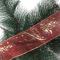 Heyone God Jul Tryck Glitterband Virvel Trådbunden Ren Julgransdekoration Band För Hårrosetter Presentinslagning Diy Hantverk 200x6.3cm