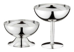 Glasskål i rostfritt stål Metallpuddingkoppar Salladsdesserthållare Snacks Fruktgodisbehållare för DIY Glass_Kvalitetsgåvor