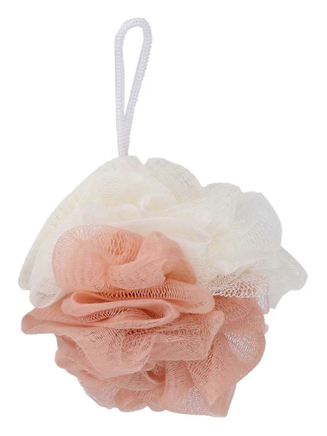 Badbollskarvning Enkel och Elegant Tvåfärgad Delikat Skumningsnät Mesh Dusch Loofah BadbollYMMR)
