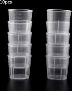 10 STK 30 ml Mätkoppar Plastblandningskopp Labs Använd för flytande färg Epoxihartsblandning Handgjorda konsthantverkstillbehör