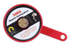 Red Magnetic Ground Clamp in Alloy Steel 30kg Suction Force