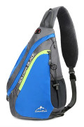 Friluftsliv Cross Body Bag Sport Klättring Väska Polyester Dragkedja Axelväska Blue