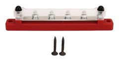 Strömfördelningsblock M6 Skruv 6 Terminal Bus Bar DC 12V-48V 150A för Bil Båt Röd