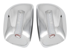 2 ST bakspegelkåpa elektroplåt med LED-skydd Passar för RAV4 2001-2005
