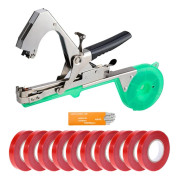 Tapetool Tapener + 10 Rullar Tejp Set för Grönsaker, Vindruvor, Tomater, Gurkor, Paprika, Blommor