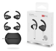 AHASTYLE AirPods 2/1 2-PACK Öronpluggar Silikon Storlek S Svart