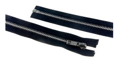Silver Metallisk Dragkedja Marinblå - 70cm - Perfet