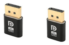 2 st 4k Displayport Dummy Plug Dp Virtuell Display Adapter Edid Headless Ghost Emulator Desktop Acc