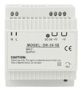 DR-30-12 Din-skena monterad 30W 12V 2A utgång plastkapsling strömförsörjning