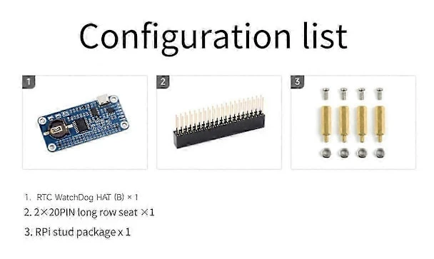 För WatchDog HAT(B) Expansionskort Realtidsklocka Inbyggt DS3231SN-chip för Nano JP