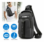 Sling Crossbody Bags Shoulder Messenger Ryggsäck - high quality dark grey