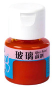 Glasfärg - Transparent - Färg Glansig och Brilliant DIY Hantverksfärg för målat glas orange röd