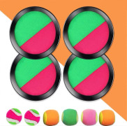 Velcro Bollspel, Velcro Bollset med 4 Velcro Bollpaddlar och 6 Velcro Bollar för Barn Kasta och Fånga Spel Velcro Boll för P [db]
