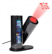 Multifunktionell väderkalender Lcd projektionsklocka LED bakgrundsbelysning larm Shiyi
