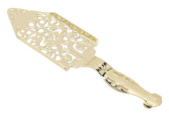 Absint-sked Vintage ihålig design Rostfritt stål Malört Cocktail Bar Glaskopp Dricksfilter Sked, Guld