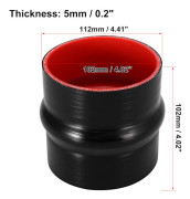 51mm/63mm/76mm/89mm/102mm ID Rak Silikonreducerarslang Silikonslang Koppling Intercooler Rör 102mm Längd