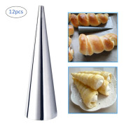 12 st Bakverktyg i rostfritt stål DIY Bakform Spiral Croissant