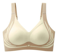 Anti-häng Västsport-BH Push-up Sömlös BH För Kvinnor Utan Stålring White 2XL