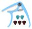 ABS Snabbkoppling Gitarr Capo Set 5 st Ukulele Mandolin Banjo Capo Blå