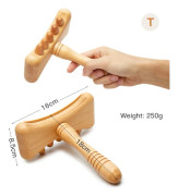 Träterapi Anti-Cellulite Massageapparat Gua Sha Djupvävnadsverktyg Avslappnande Kroppsmassageapparat Ansiktslyft Maderoterapi Roller~00500
