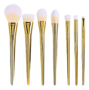 Tink 7pcs Professional Makeup Brushes Powder Applicator Kit For Foundation Blush Contour Eyeshadow Makeup (gold)